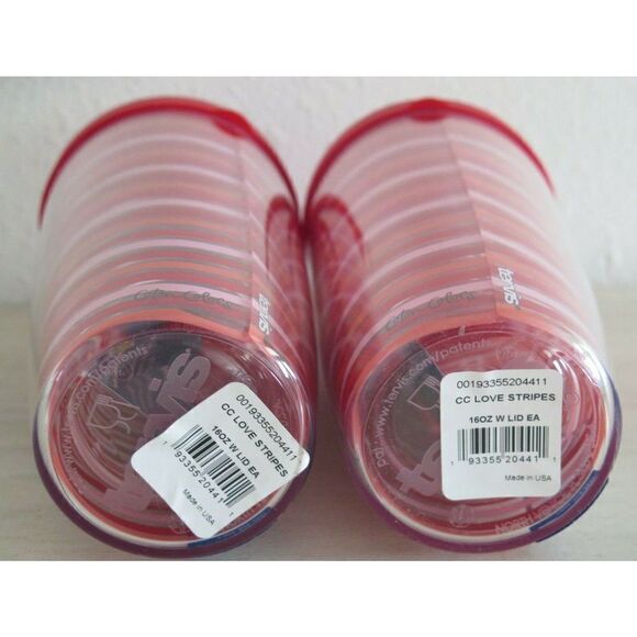 Tervis Tumbler 16 oz w/Travel Lid, Love Stripes, Set of 2 - Picture 3 of 6